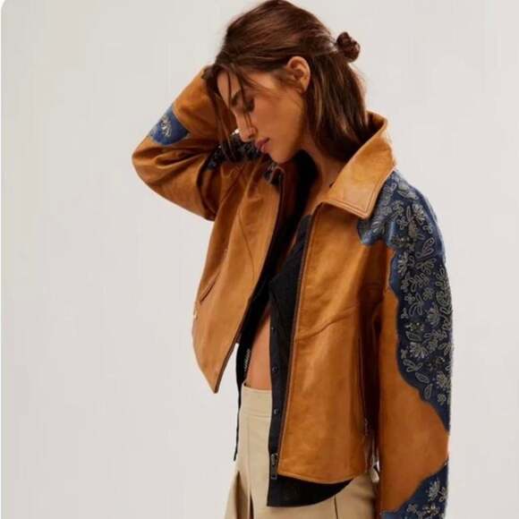Free People Jackets & Blazers - Free People Indie Rider Leather Bomber Jacket